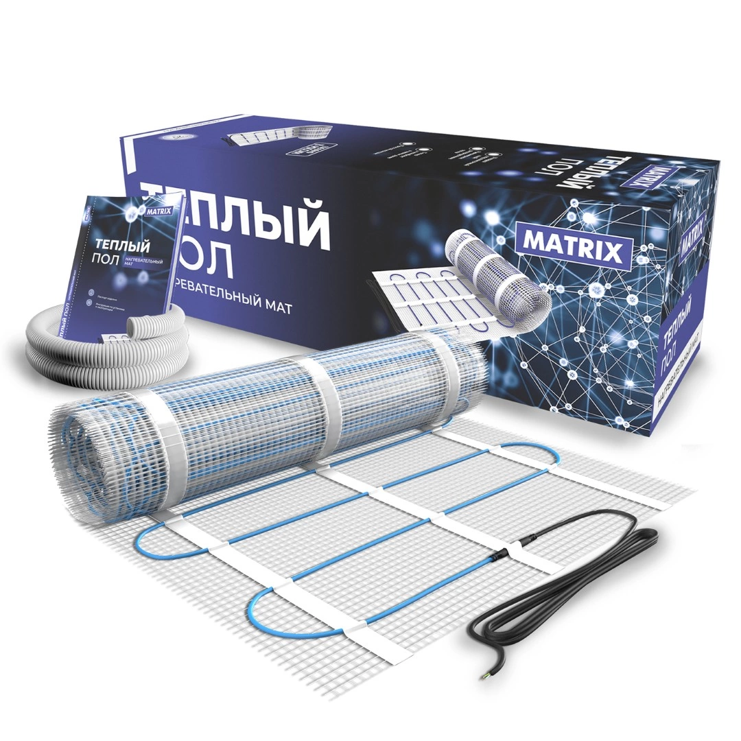 Теплый пол нагревательный мат MATRIX 1,5 кв.м