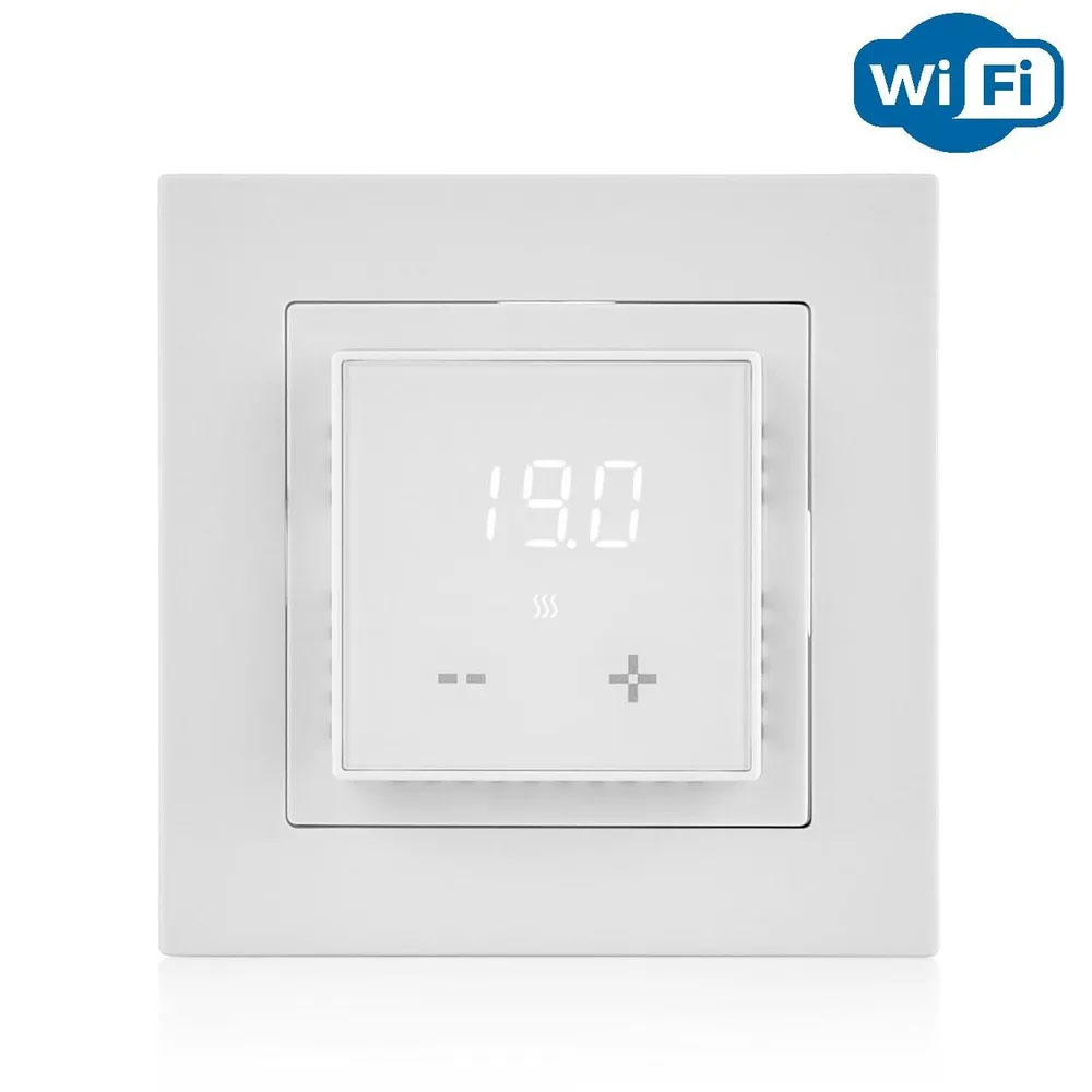 Терморегулятор для теплого пола Russian Heat 6000D Wi-Fi белый